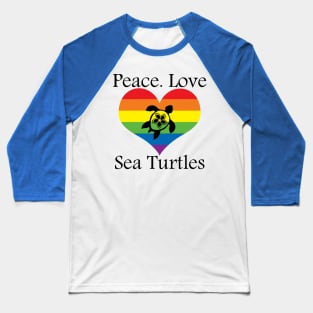 Peace. Love. Sea Turtles Baseball T-Shirt